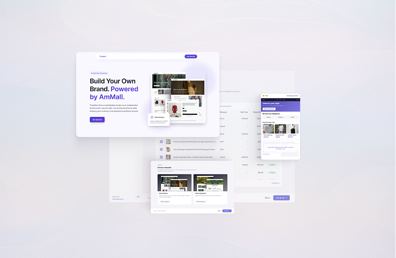 SellPal storefront builder UI