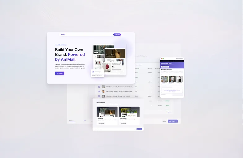 SellPal storefront builder UI
